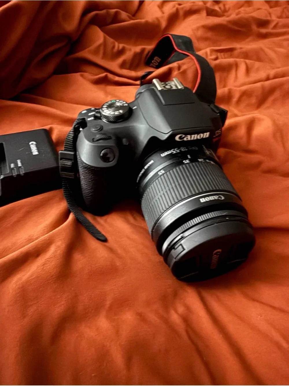 Canon DSLR Camera with Black Body and Black Lens
